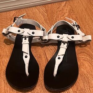 Giuseppe Zanotti White and Black Sandals